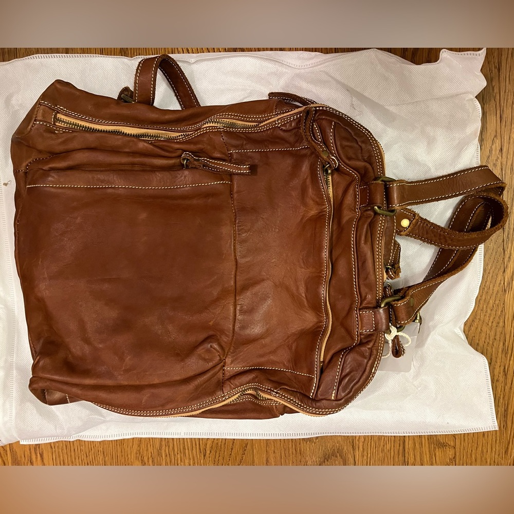 Leather Backpack, Made in Italy
